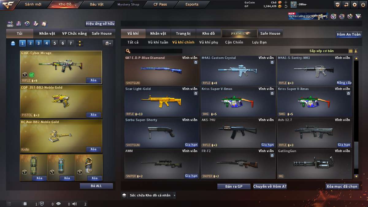 shop acc cf uy tin gia re